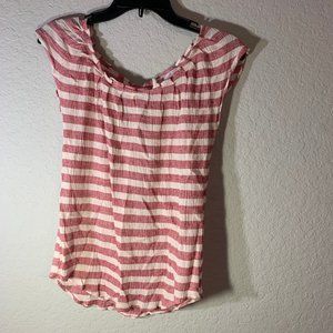 Lauren Conrad brand red and white blouse